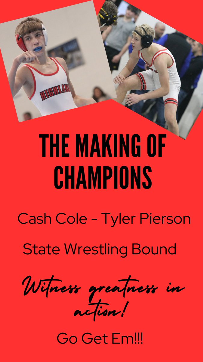 Huskies!!! We’re sending 📷to the State Tournament and ending the day In 4th place as a team!!
113-Cash Cole
132-Tyler Pierson
Grab those State Shirts - store closes tomorrow at 11:59pm!!
stores.teamelitesports.com/highland_wrest…
