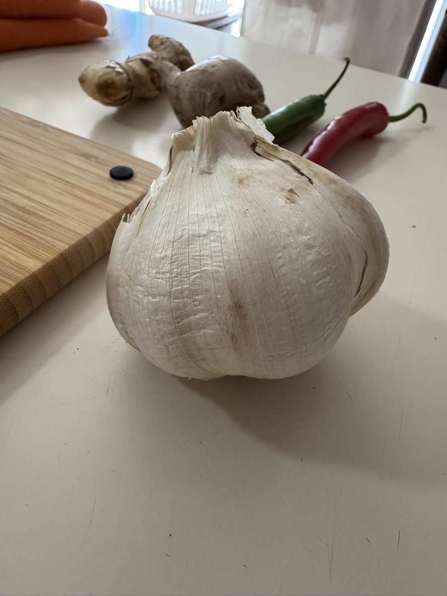 RoxyTall's tweet photo. recipe: use two garlic cloves
me: no problem boss https://t.co/pARYLJEJmG