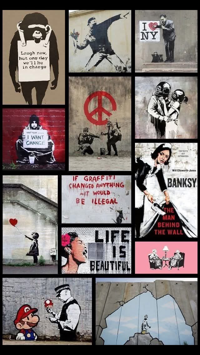 martinetxa's tweet photo. Banksy fans ❤️❤️ https://t.co/PCcsKpoGjQ