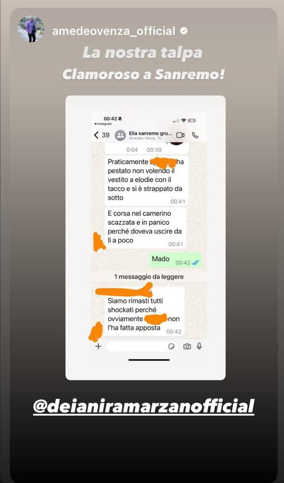 yleniaindenial1's tweet photo. immediatamente il toto nome su chi possa aver strappato il vestito ad Elodie facendola incazzare: solo risposte sbagliate https://t.co/bcEHBhmDPK