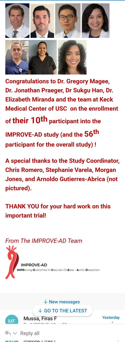 USC Vascular Surgery (@usc_vascular) on Twitter photo Keep rollin', rollin', rollin', roll...
#tbad #improveAD #aortaed
@untbad <a href="/gregamagee/">Gregory A. Magee, MD MSc</a> @sukguh <a href="/lisatonimiranda/">Elizabeth Miranda</a> <a href="/UscCardiac/">USC Cardiac</a> Keep rollin', rollin', rollin', roll...
#tbad #improveAD #aortaed
@untbad <a href="/gregamagee/">Gregory A. Magee, MD MSc</a> @sukguh <a href="/lisatonimiranda/">Elizabeth Miranda</a> <a href="/UscCardiac/">USC Cardiac</a>