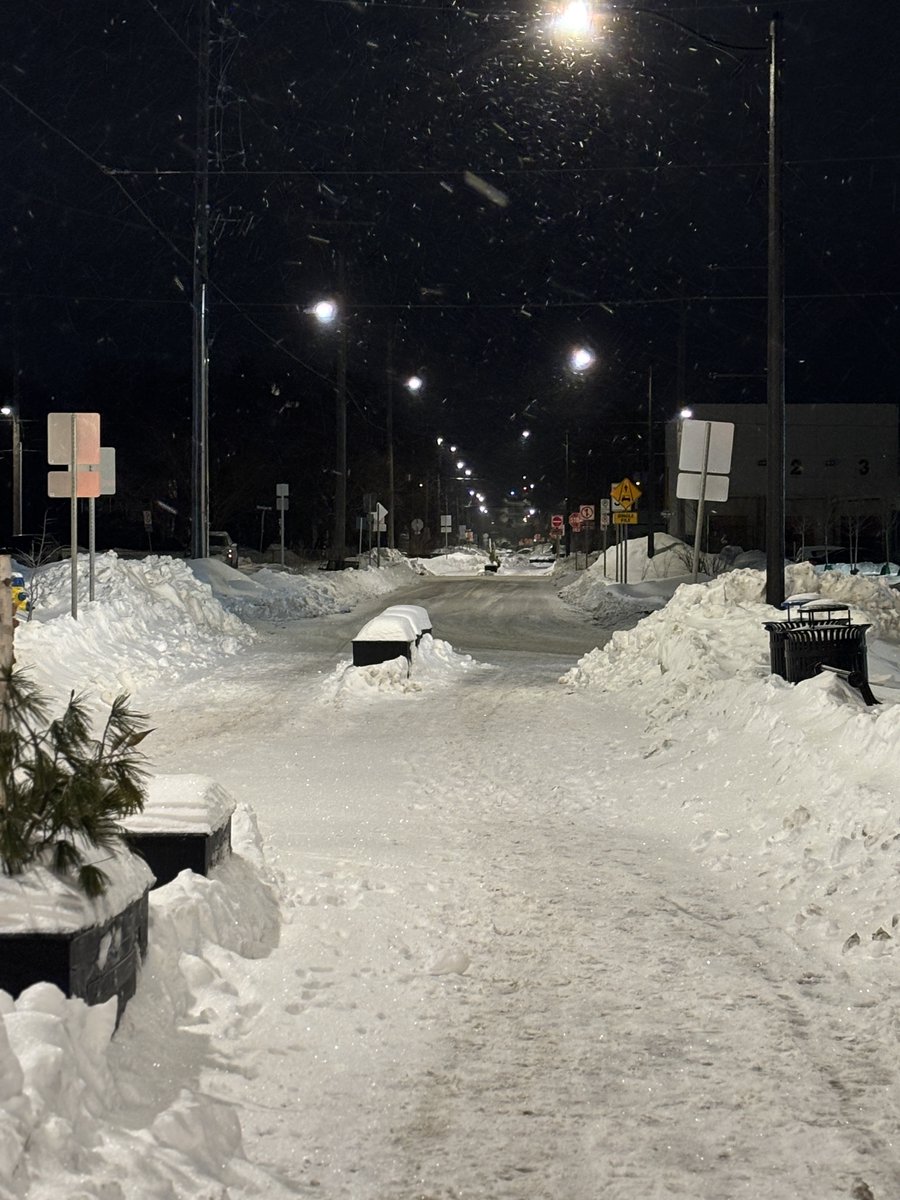 Snow clearing operations are ongoing: thank you to crews who have been working around the clock and will continue until all roads, sidewalks, trails and bus stops are cleared. A Significant Weather Event remains in place, so delays are expected &amp; on-street parking is restricted.