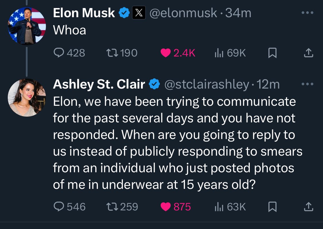Ashley St Clair Claim About Elon Musk