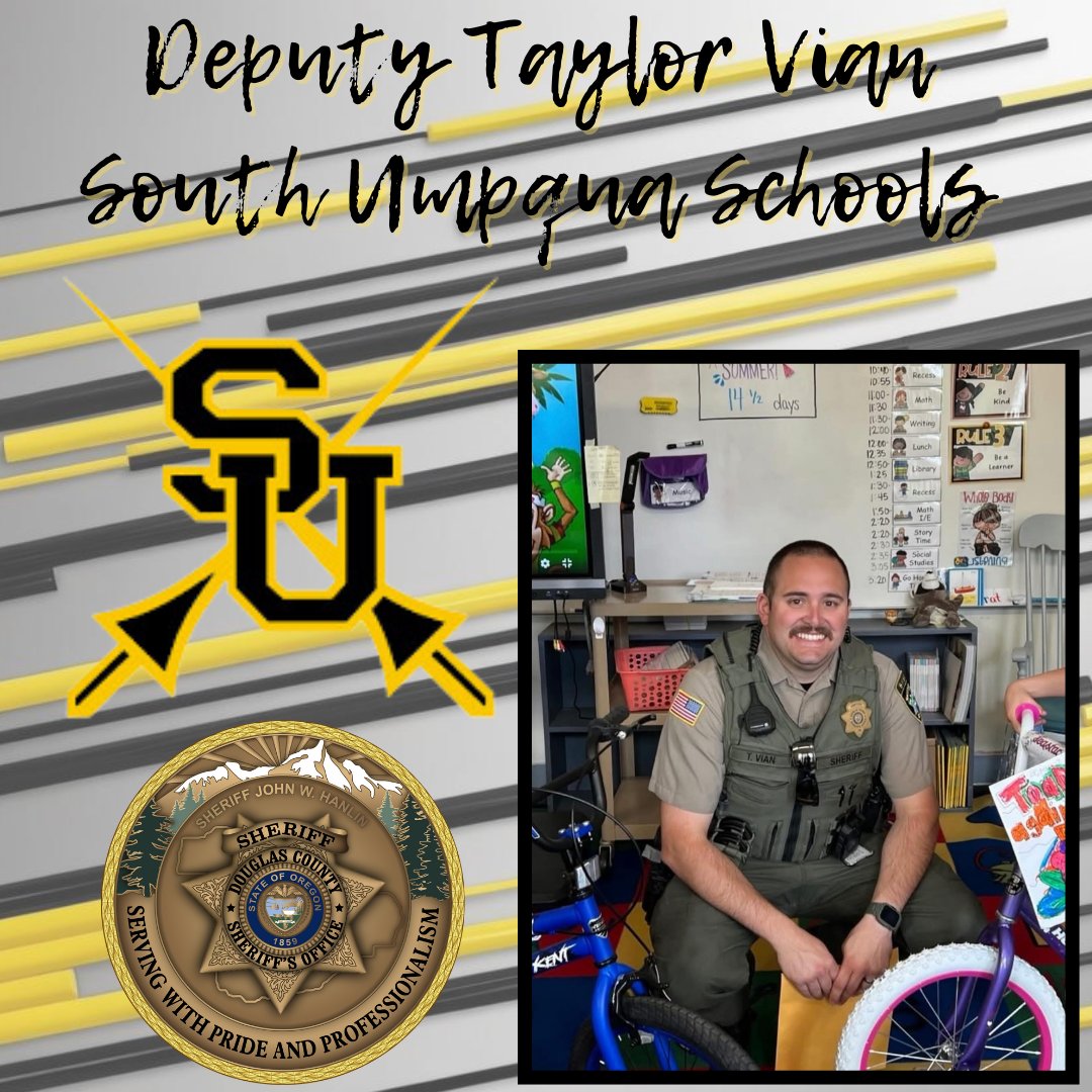 Happy School Resource Officer Day – or as we like to call it, School Resource Deputy Day! 🚔👮

We’re incredibly proud of the strong partnerships and relationships we've built with South Umpqua School District and Roseburg Public Schools. It’s an honor to serve you.