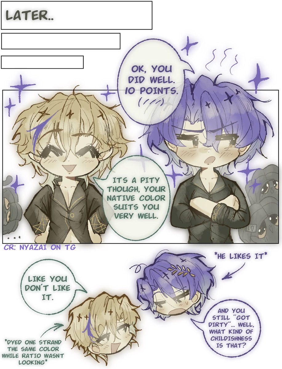 nyazai_art's tweet image. well... I'm bad at comics, so there may be flaws.
#aventio #ratiorine #HonkaiStarRail