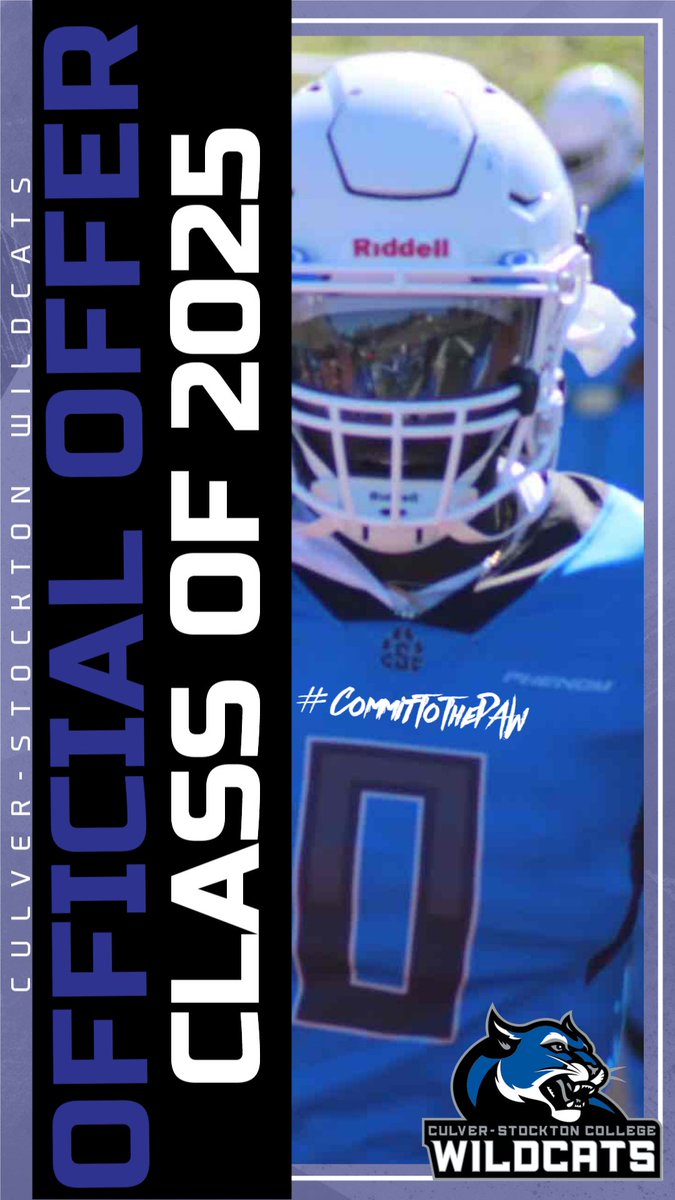 Blessed to receive an offer from Culver-Stockton College <a href="/CoachCutshaw/">Roy Cutshaw Jr</a> <a href="/Crest_HSFB/">Strawberry Crest Football</a>