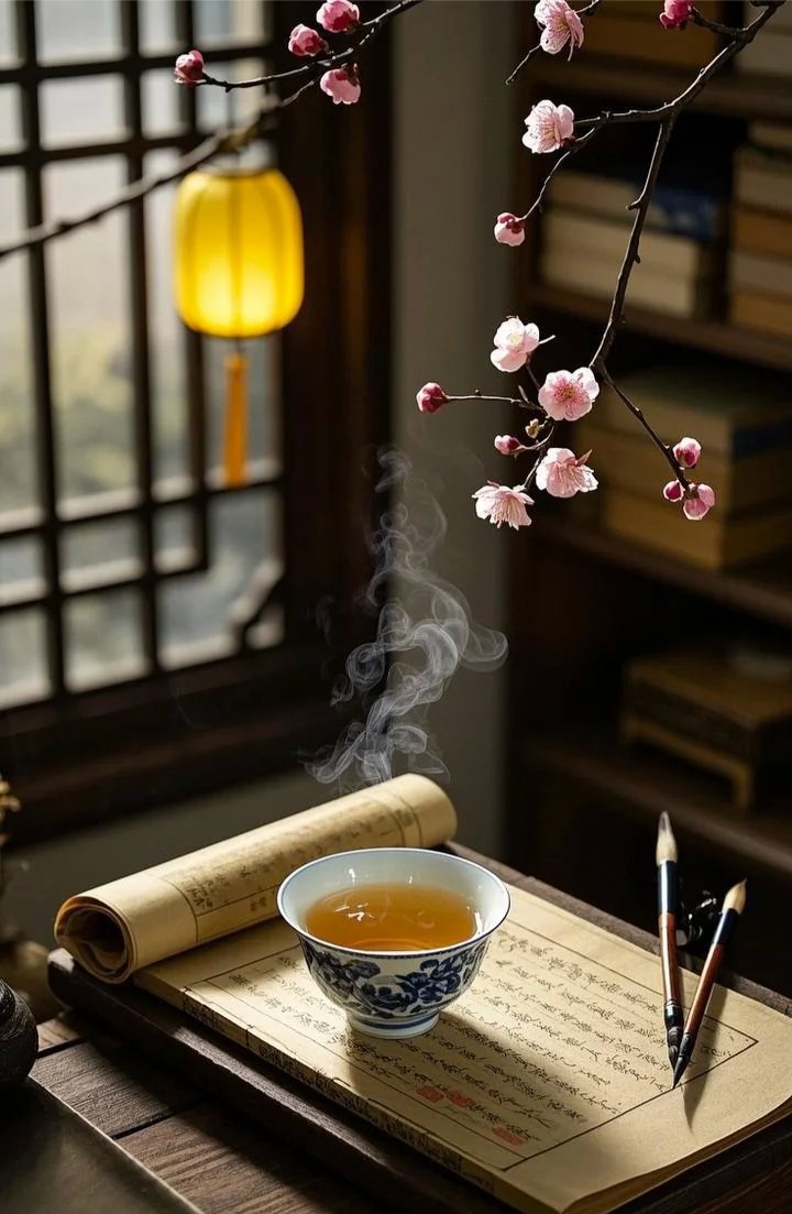 smile9029's tweet photo. 早春梅事｜一隅茶香里的中式风雅，千金不换
"慢的不是茶
是借一盏春水
打捞内心的明月光" https://t.co/8fokmAjjGY