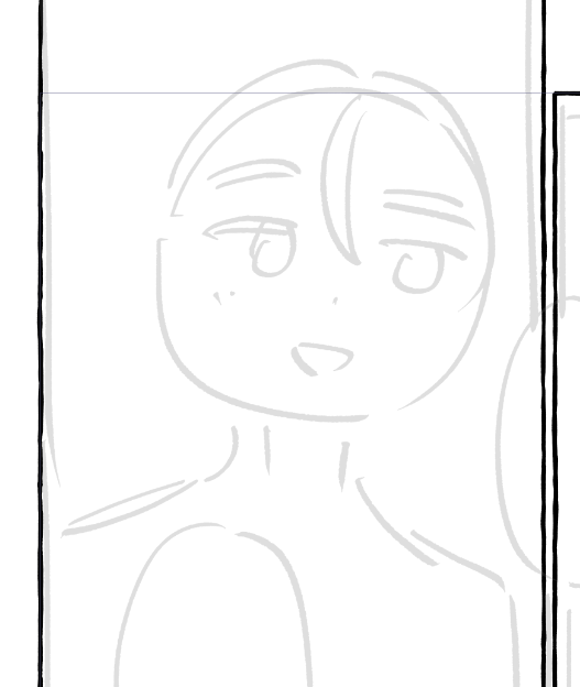アタリを描いたときの自分にブチギレながら描いた下書き 