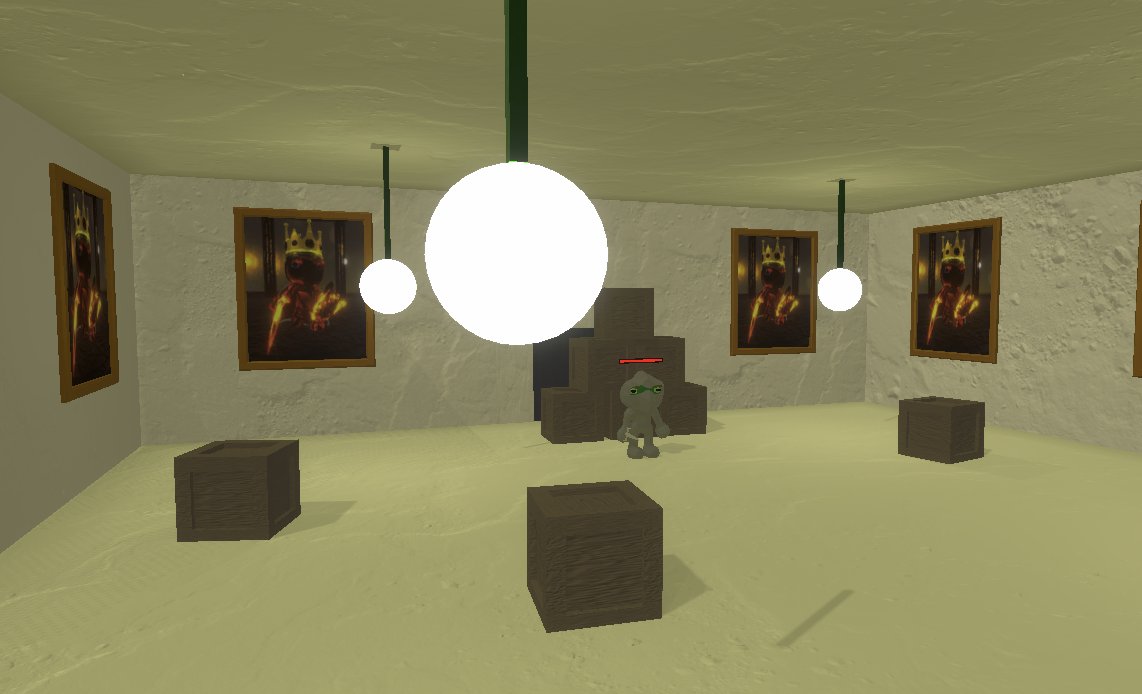 Timotainment's tweet image. very early-stage tutorial room in frog game