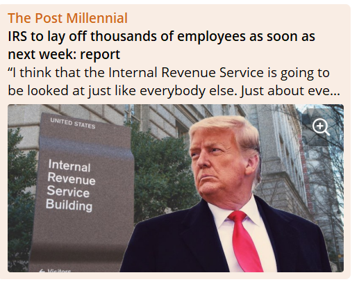 MelissaRedpill's tweet image. END THE IRS!!
thepostmillennial.com/irs-to-lay-off…