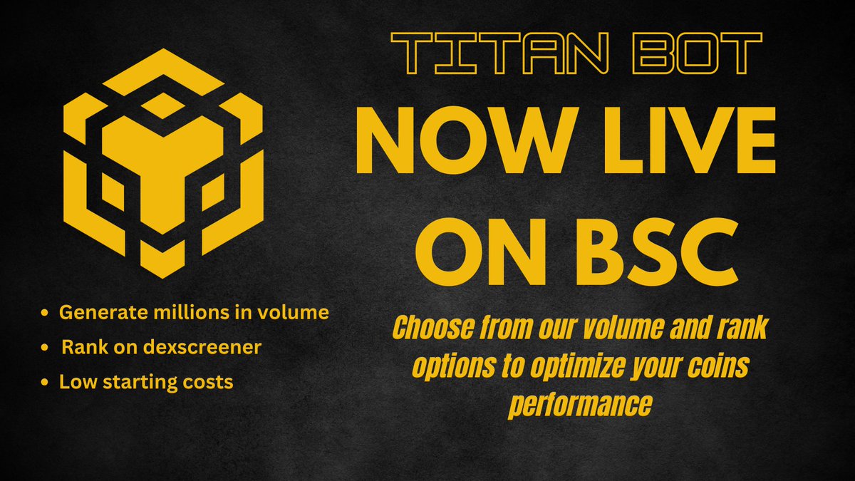 We are now live on BSC 🚀
