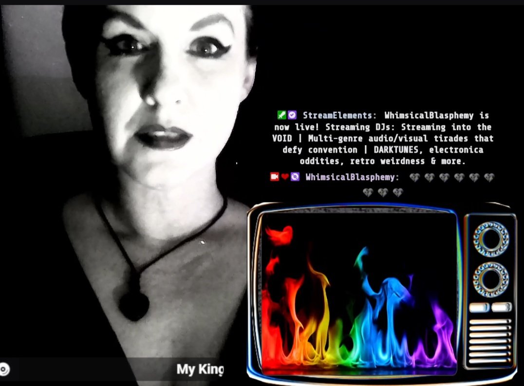 Streaming into the VOID on a Saturday Night | Audio/Visual tirades that defy all convention | DARKTUNES, electronics oddities, retro moods &amp; more 🎶🔥 twitch.tv/WhimsicalBlasp… 🎶🔪
