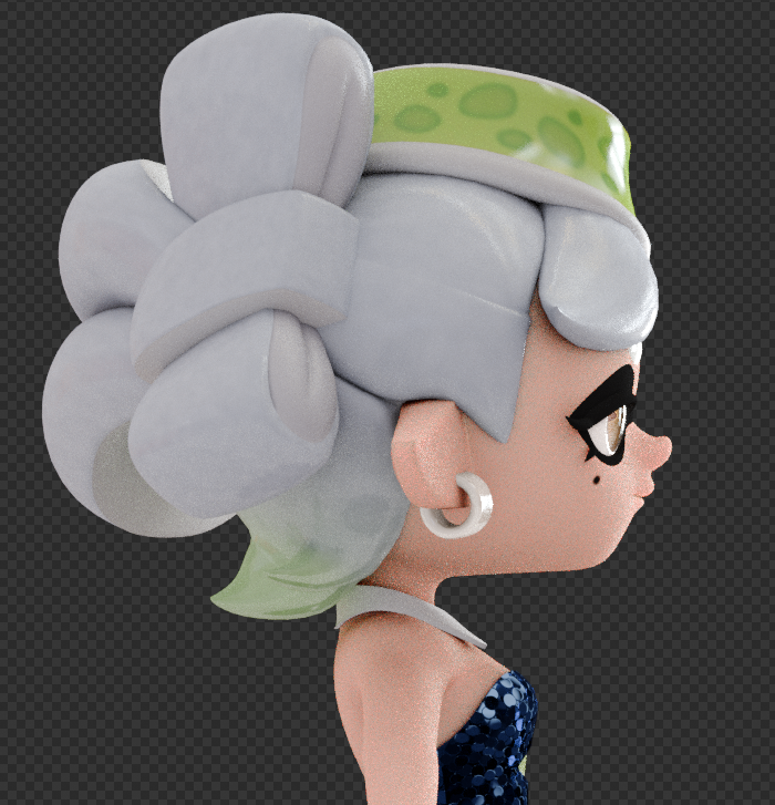 Marie side profile
