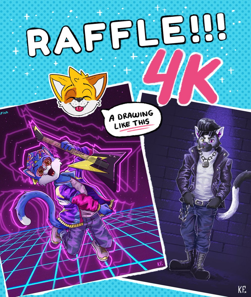 ✨🌟 And it's raffle time!!!!  🌟 ✨ 

Thank you very much for supporting me throughout this time!! &lt;3✨
And u know the rules guys!! hehuehue 😺
  
✨ Follow 
✨ RT  
✨ and comment with your Ref or drawing 

 😺 One winner  

Ends: March 1st 👀

Good luck every fur!! 🐱