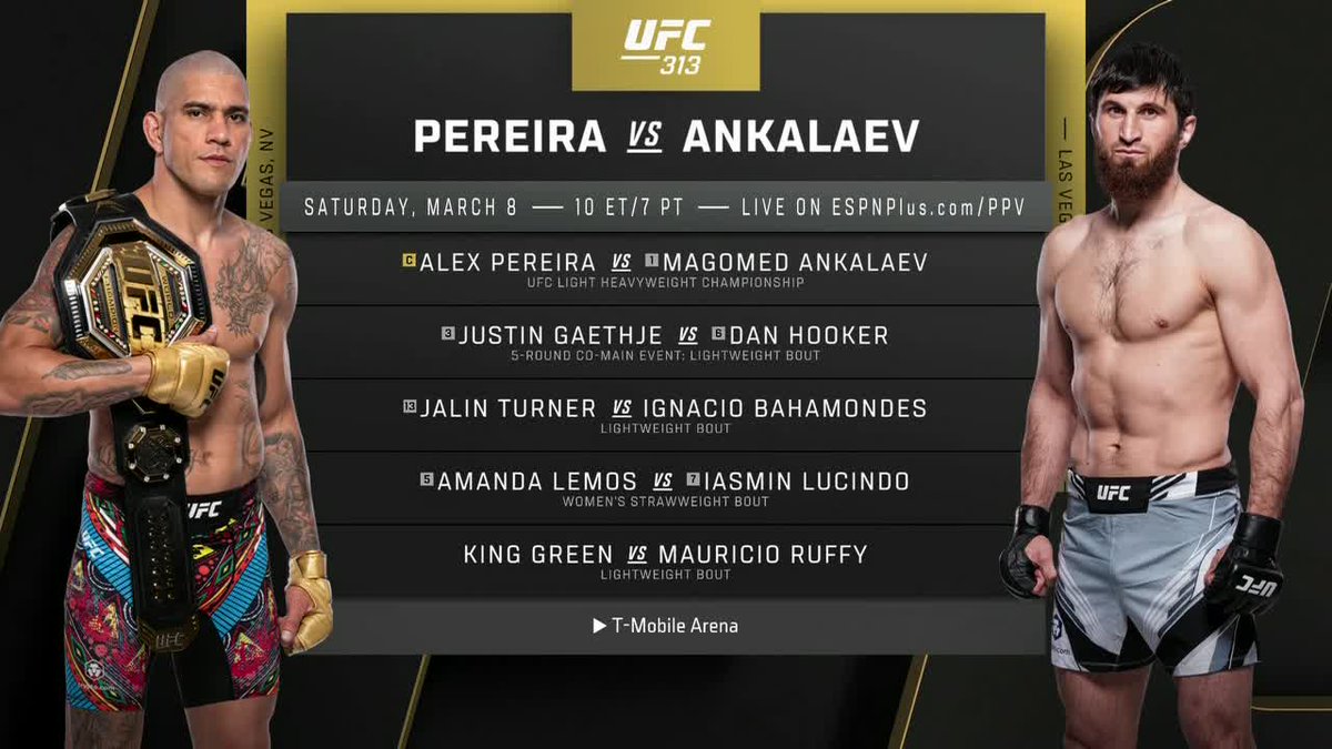 THIS MAIN CARD FOR #UFC313 🤩