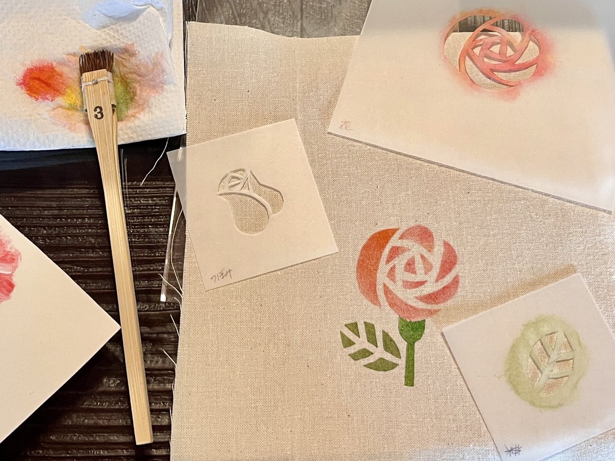 先日長野県で参加した型染めワークショップ。懐かしくて優しい手法。