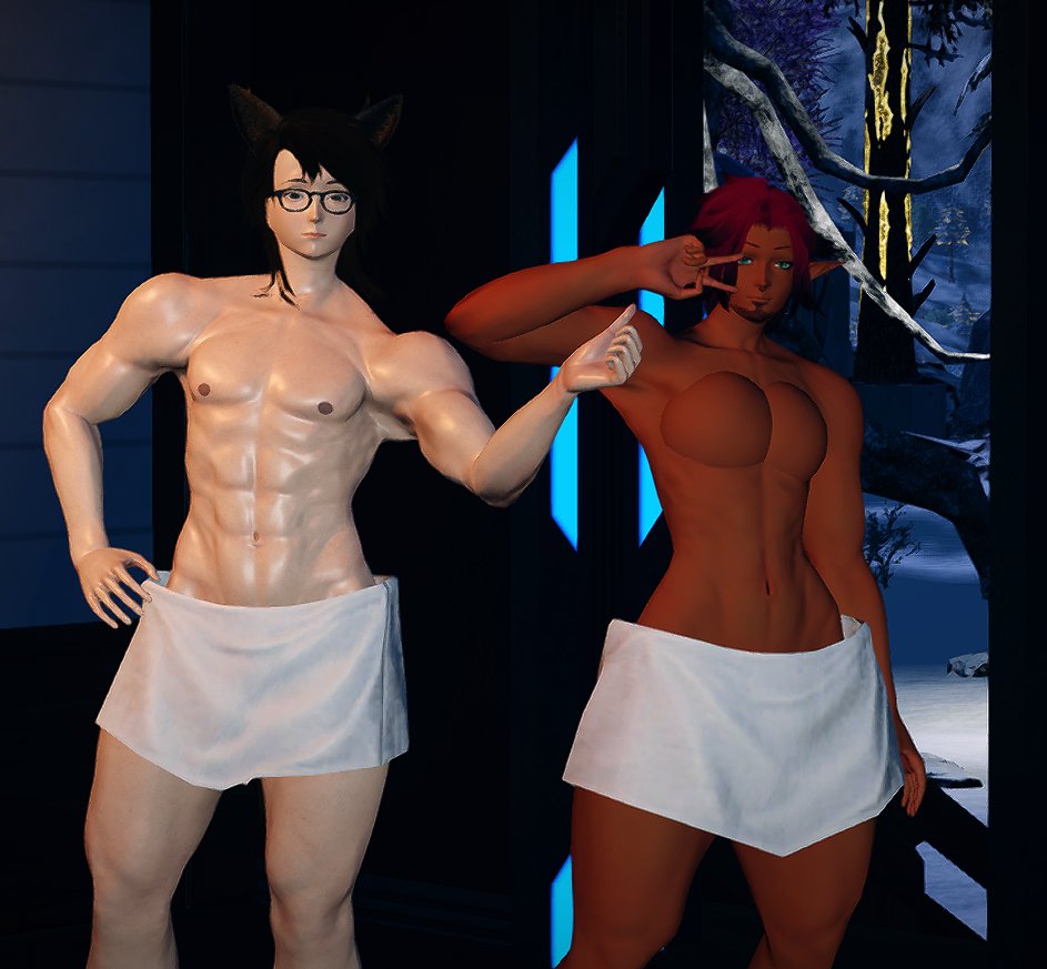 DracnossReal's tweet photo. Shoutout to @Alexmo_exe for the hot springs invite! It was fun but it tired me out.
(These were my only good shots, but I'd tag the people in 'em if I knew their twitter handles aside from @pso2moira lol.) https://t.co/yzf8RjPTLr