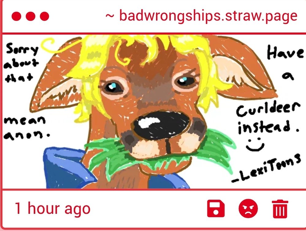 😭 look at my fawn boy, cute!! Thank you <a href="/LexiToons/">Veronica H. 🎨🖌 👹🐸</a> that's adorable.