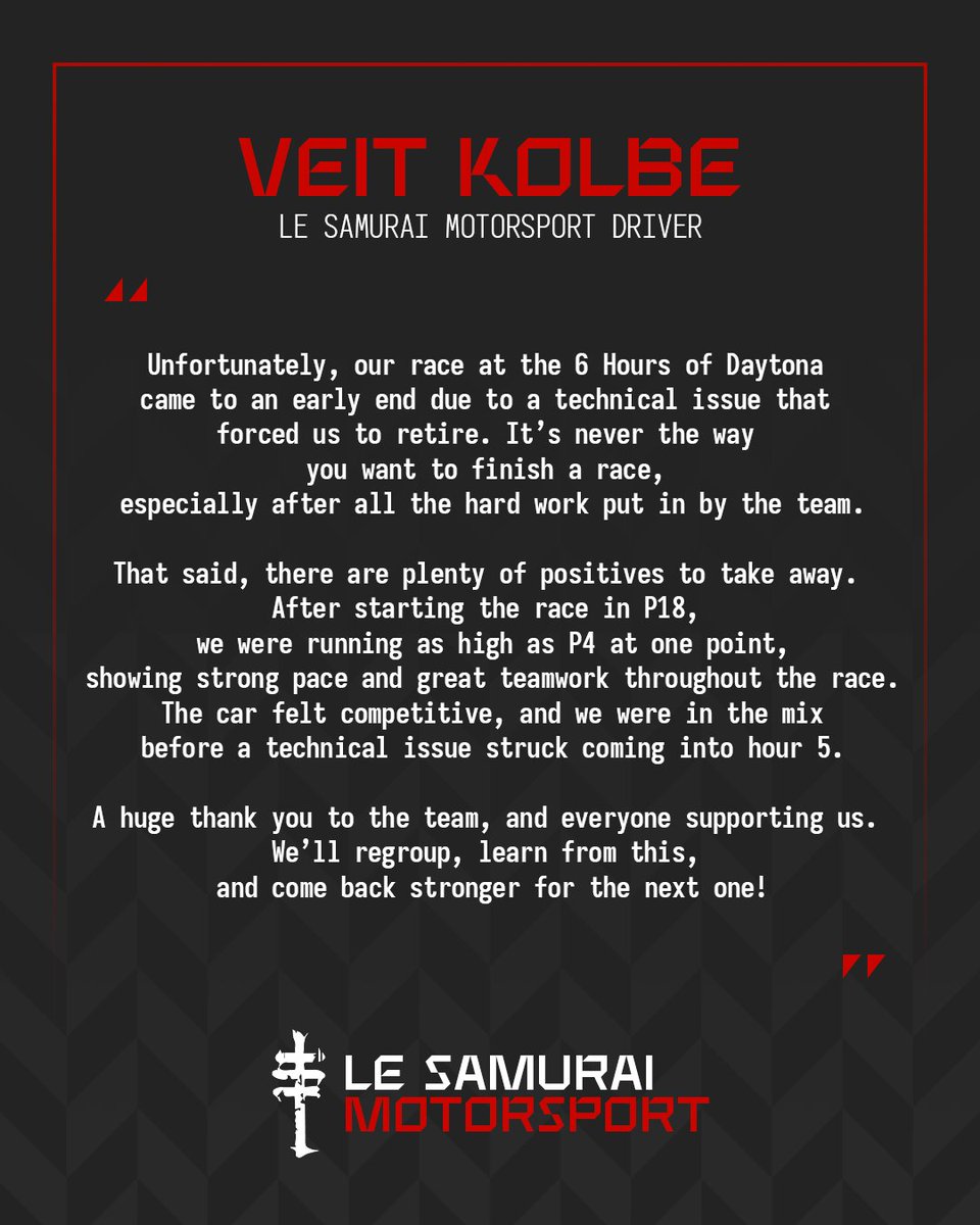 SSI Le Samurai Motorsport tweet media