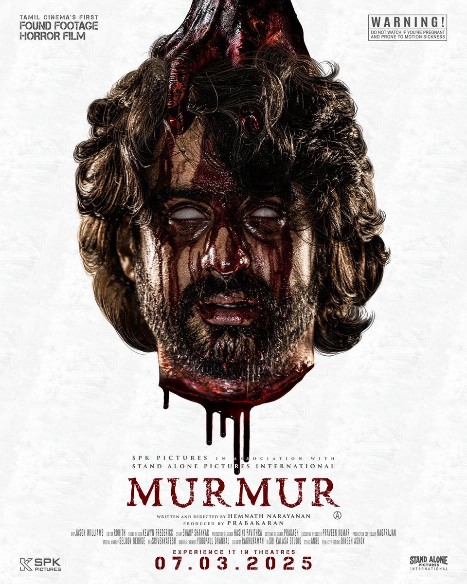 SPK Pictures (@spkpicture) on Twitter photo Fear has a new face...and it knows yours!!!
Second Look of #MURMUR
Say it loud #Kabhokabhakabisthu
<a href="/spkpicture/">SPK Pictures</a> <a href="/standalonepicin/">Stand alone pictures international</a>
<a href="/Hemnathnarayana/">Hemnathnarayanan</a>
<a href="/DOP_Jason_Will/">Jason Williams</a> #EditorRohith <a href="/hasinipavithra1/">hasini pavithra</a> <a href="/ArtistrySeldon/">Seldon Artistry</a> @Veerprakash4 <a href="/dineshashok_13/">Dinesh_ashok</a>
<a href="/manikandanpit/">Manikandan T.R</a> <a href="/ProSrivenkatesh/">Sri Venkatesh</a> Fear has a new face...and it knows yours!!!
Second Look of #MURMUR
Say it loud #Kabhokabhakabisthu
<a href="/spkpicture/">SPK Pictures</a> <a href="/standalonepicin/">Stand alone pictures international</a>
<a href="/Hemnathnarayana/">Hemnathnarayanan</a>
<a href="/DOP_Jason_Will/">Jason Williams</a> #EditorRohith <a href="/hasinipavithra1/">hasini pavithra</a> <a href="/ArtistrySeldon/">Seldon Artistry</a> @Veerprakash4 <a href="/dineshashok_13/">Dinesh_ashok</a>
<a href="/manikandanpit/">Manikandan T.R</a> <a href="/ProSrivenkatesh/">Sri Venkatesh</a>