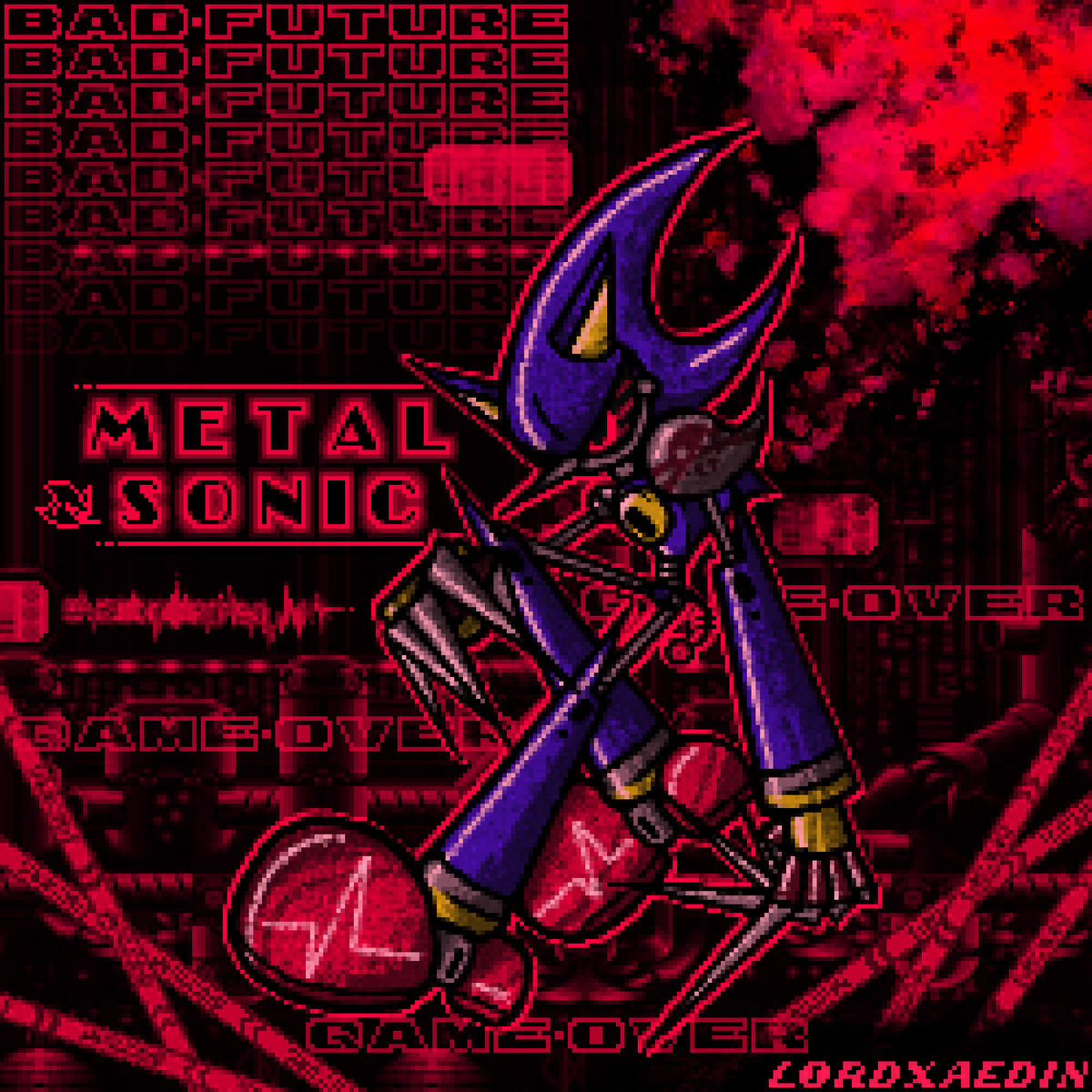 LordXaedin's tweet photo. "𝓦𝓱𝓪𝓽 𝓗𝓮𝓻𝓸 𝓪𝓶 𝓘... 𝓘𝓯 𝓘 𝓱𝓪𝓻𝓶 𝓽𝓱𝓮 𝓸𝓷𝓮𝓼 𝓘 𝓵𝓸𝓿𝓮...." - 𝐌𝐄𝐓𝐀𝐋 𝐒𝐎𝐍𝐈𝐂

#SonicCD #MetalSonic #EggmanEmpire #MetalSweep #ItsToLate #SonicTheHedgehog #SonicFanArt https://t.co/0kHmVkKm2Z