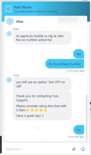akkified's tweet photo. @YuluBike Unable to get an otp to buy Yulu wynn. Customer support is bad. https://t.co/JRdop0jSUh