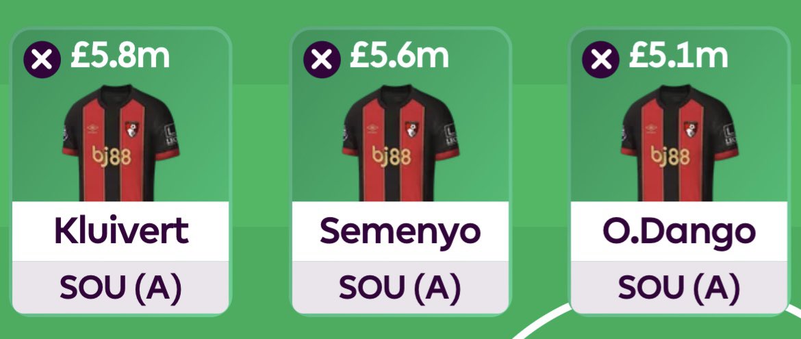 FPLGOAT7's tweet photo. Bournemouth mids since evanilson injury in GW21 ✅

🍒 Kluivert v Dango v Semenyo
1. Shots : 14 v 12 v 14
2. Shots in the box : 9 v 10 v 12
3. Big chances : 4 v 6 v 3
4. xG : 2.20 v 2.15 v 1.40
5. FPL pts : 50 v 36 v 32 https://t.co/BlijAd1RLX