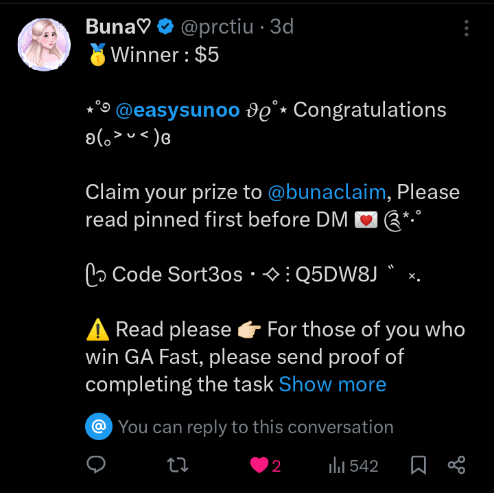 easysunoo's tweet photo. ๐thank you so much Ms. @prctiu
and to the sponsors. I won 6 giveaways in a row.
#TestiBunaR ๐ https://t.co/E9BGJwmEC2
