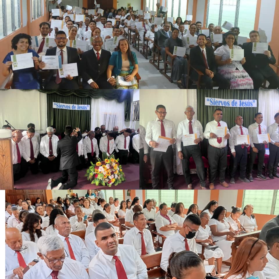DttoBarcelonaII's tweet photo. Con el lema "Siervos de Jesús", se realizó la ceremonia de ordenación de 4 ancianos, 8 diáconos y 43 diaconisas de diferentes congregaciones del Distrito Barcelona II, oficiada por el Secretario Ministerial de MVNOR, el Pr Reinaldo Arcia. Sábado 15-feb 2025. A Dios sea gloria 🙏 https://t.co/tDrXcojgAY