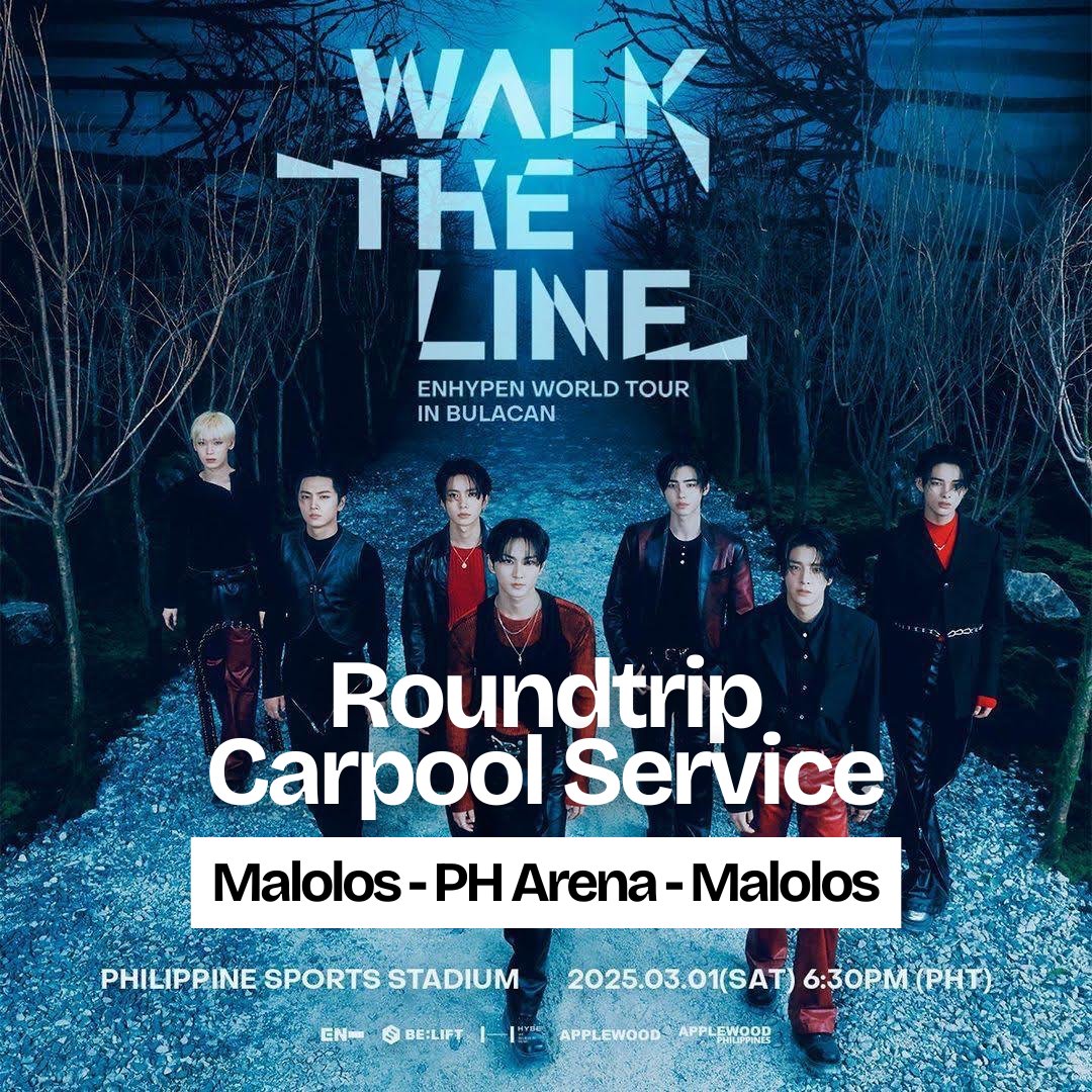 moonlitstudioph's tweet photo. ROUNDTRIP CARPOOL SERVICE FOR
ENHYPEN WTL BULACAN

🚗MALOLOS - PH ARENA/STADIUM - MALOLOS
💰P450/pax ; 50% nrdp required

Book your slot here: https://t.co/JtRi1P52oA

See the form below for full details. 
Send us a DM for questions!
#WALKTHELINE_IN_BULACAN https://t.co/yJizlgAUWl
