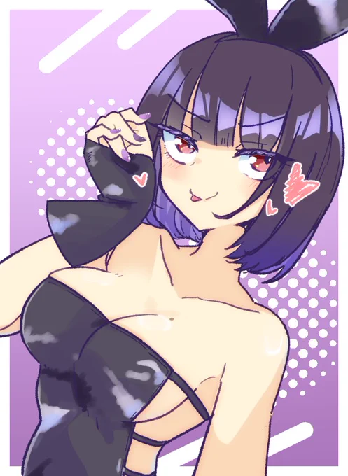 フォロワーがくれたえっち自撮りのイラストです 