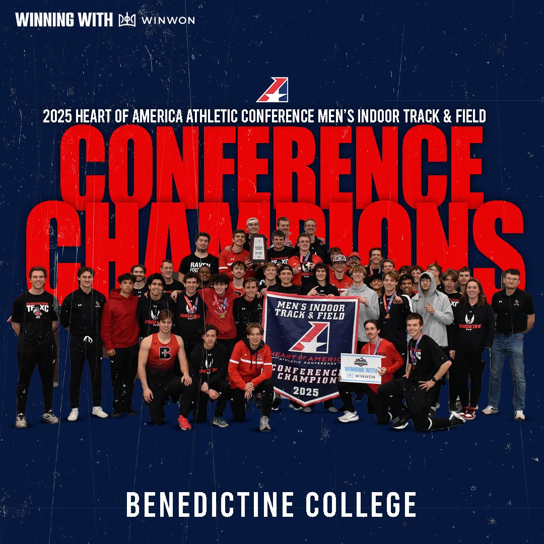 Heart of America Athletic Conference (@heartsportsnews) on Twitter photo MEN'S INDOOR Track & FIELD, Congratulations to <a href="/ravenathletics/">Raven Athletics</a> on Winning the 2025 Heart Men's Indoor Track & Field Conference Championship!
It's back-to-back championships for the Ravens!
heart.prestosports.com/sports/mtrack-… MEN'S INDOOR Track & FIELD, Congratulations to <a href="/ravenathletics/">Raven Athletics</a> on Winning the 2025 Heart Men's Indoor Track & Field Conference Championship!
It's back-to-back championships for the Ravens!
heart.prestosports.com/sports/mtrack-…