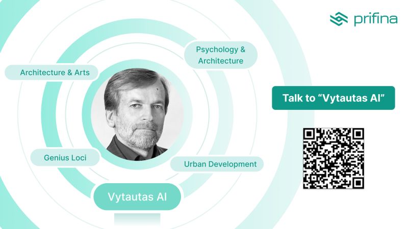 What If You Could Talk to a Leading Architect—Anytime?

Prof. V Petrušonis spent decades working as an architect, exploring cities, and the psychological forces that shape them

👉 Meet Vytautas-AI
lnkd.in/gAZfkYCP

Powered by <a href="/MyPrifina/">Prifina</a>

Get yours:
lnkd.in/gCx9iSbb