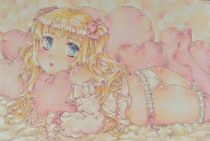 #アナログ #イラスト #色鉛筆 #女の子 