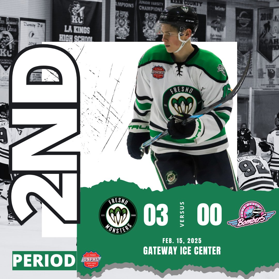 Heading into the final period with ice-cold intensity, looking for the win.

#AllEyesOnUs #BleedGreen #FresnoMonsters #hockey