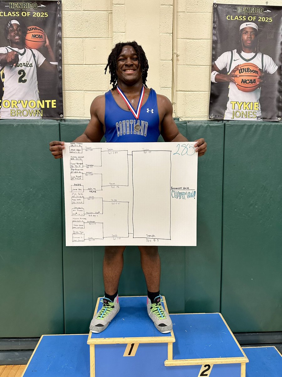 MrsRoSmith's tweet photo. Maaaan what a season!!! 2025 District Champion AND 2025 Regional Champion. Great job Manny… Headed to States baby!!! #285lb https://t.co/GYU4d2kOeK