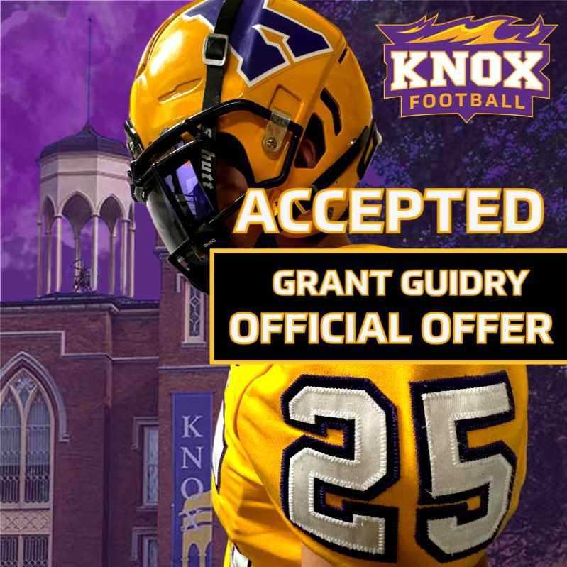 Grant Guidry (@grant_guidry2) on Twitter photo After a great conversation with <a href="/CoachWillits/">Aaron Willits '08</a> and <a href="/FBCoachATaylor/">Adam Taylor</a>, I am blessed to receive an offer from Knox College. #Fuelthefire <a href="/FB_KnoxCollege/">Knox College Football</a>
<a href="/Coach_Moran12/">Sean Moran</a> <a href="/Coach_Swift81/">Devin Hannah</a> <a href="/Elev8QBacademy/">Mike Giovando</a> <a href="/Kennedy73/">Jimmy GRIZZ Kennedy</a> <a href="/PrepRedzoneAZ/">Prep Redzone Arizona</a> <a href="/gridironarizona/">Gridiron Arizona</a> After a great conversation with <a href="/CoachWillits/">Aaron Willits '08</a> and <a href="/FBCoachATaylor/">Adam Taylor</a>, I am blessed to receive an offer from Knox College. #Fuelthefire <a href="/FB_KnoxCollege/">Knox College Football</a>
<a href="/Coach_Moran12/">Sean Moran</a> <a href="/Coach_Swift81/">Devin Hannah</a> <a href="/Elev8QBacademy/">Mike Giovando</a> <a href="/Kennedy73/">Jimmy GRIZZ Kennedy</a> <a href="/PrepRedzoneAZ/">Prep Redzone Arizona</a> <a href="/gridironarizona/">Gridiron Arizona</a>