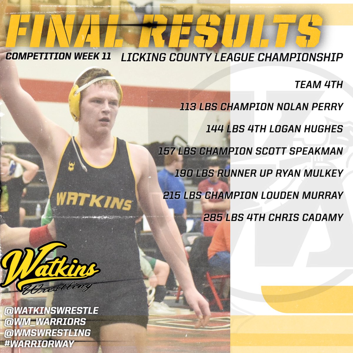 3 Warriors claim League Championships 🥇 

On to the post season 🤼‍♂️🤼‍♀️

#WarriorWay 💪⚡️