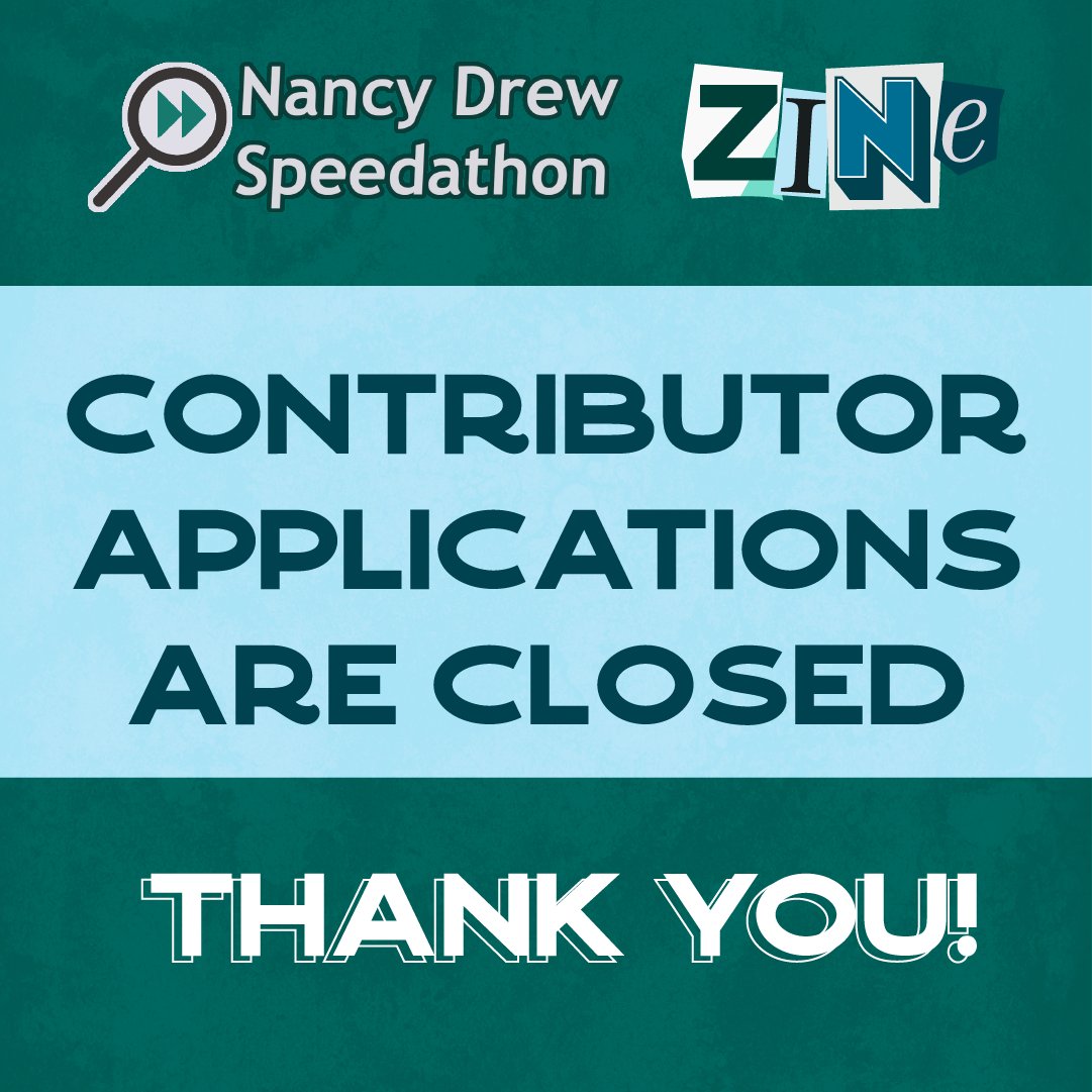 NDSpeedathon's tweet image. THANK YOU to everyone who applied to our zine! Acceptance, waitlist, and rejection emails have been sent to all applicants - if you don't see yours, double check your spam folder.

Congratulations to our incoming writers and artists! Let's make a great zine!