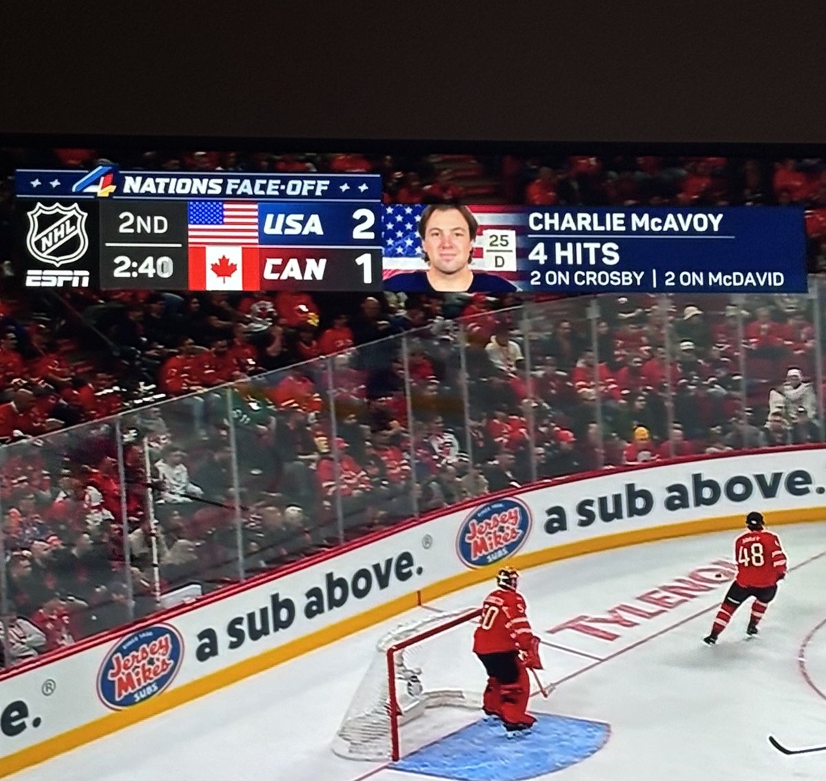 what a fucking stat hell yeah Charlie McAvoy