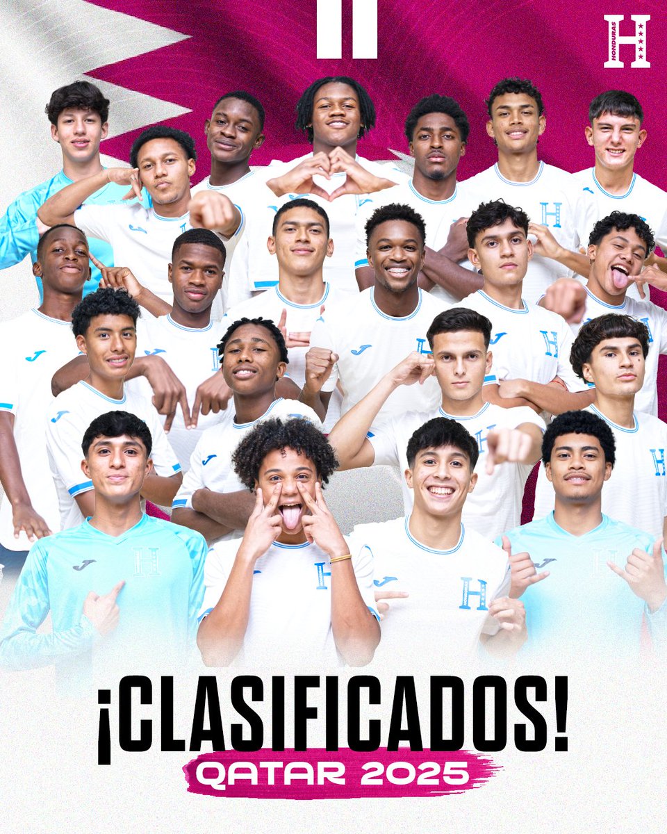FFH_Honduras's tweet photo. ⚽¡Somos mundialistas! 🏆

⚽🇭🇳 ¡Honduras clasifica al Mundial de Qatar🇶🇦 2025!

 🎉 ¡Gracias a todos los que nos apoyaron en este camino! A los jugadores, cuerpo técnico y nuestra fiel afición, ¡lo logramos! 🙌💙 

¡El sueño es realidad! 🌟 

#MundialQatar2025 #VamosHonduras #OrgulloCatracho