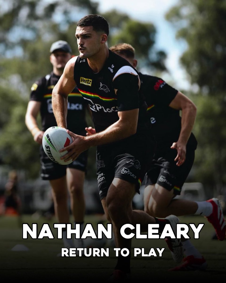 Nathan Cleary will play in Round 1 #NRLVegas after taking part in an opposed session at Panthers training (via <a href="/mrchrisnico/">christian nicolussi</a>).

Will be a 17 week return to play after Cleary had latarjet shoulder reconstruction surgery over the offseason (a surgery that has a <5% re-injury rate).