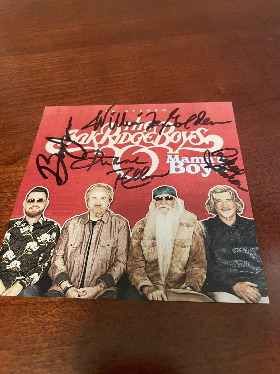 Kelly Cline (@kellycline86) on Twitter photo I’m not big on autographs, but I am big on this album and these guys. <a href="/oakridgeboys/">The Oak Ridge Boys</a> <a href="/wlgolden/">William Lee Golden</a>
I have a signed copy of the record and now a signed copy of the cd (plus an unsigned copy of each).
Now, I just need to figure out a way to get <a href="/DuaneAllen32993/">Duane Allen</a> to sign my shirt. I’m not big on autographs, but I am big on this album and these guys. <a href="/oakridgeboys/">The Oak Ridge Boys</a> <a href="/wlgolden/">William Lee Golden</a>
I have a signed copy of the record and now a signed copy of the cd (plus an unsigned copy of each).
Now, I just need to figure out a way to get <a href="/DuaneAllen32993/">Duane Allen</a> to sign my shirt.