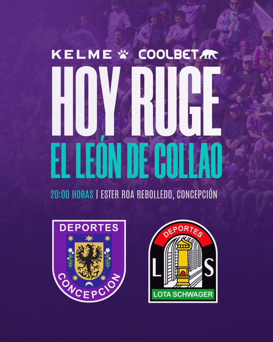 ¡Hoy volveremos a rugir en Collao! 🦁💪🏻 Desde las 16:00 horas viviremos una nueva versión de la tradicional Noche Lila, jornada que tendrá muchas actividades para disfrutar en familia 🙌🏻

🎟️ Venta de entradas bit.ly/3CMA3Ao

‼️ El domingo habrá venta de entradas físicas
