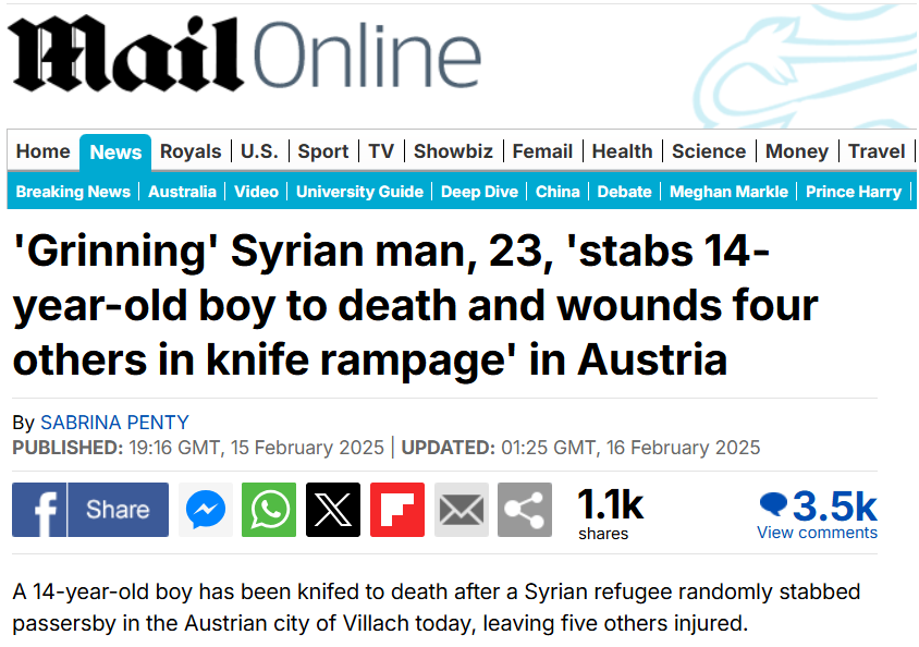 filippomaria60's tweet photo. Another day, another illegal immigrant terror attack in Europe.
#AustriaTerrorAttack https://t.co/rYYrhPP9NX