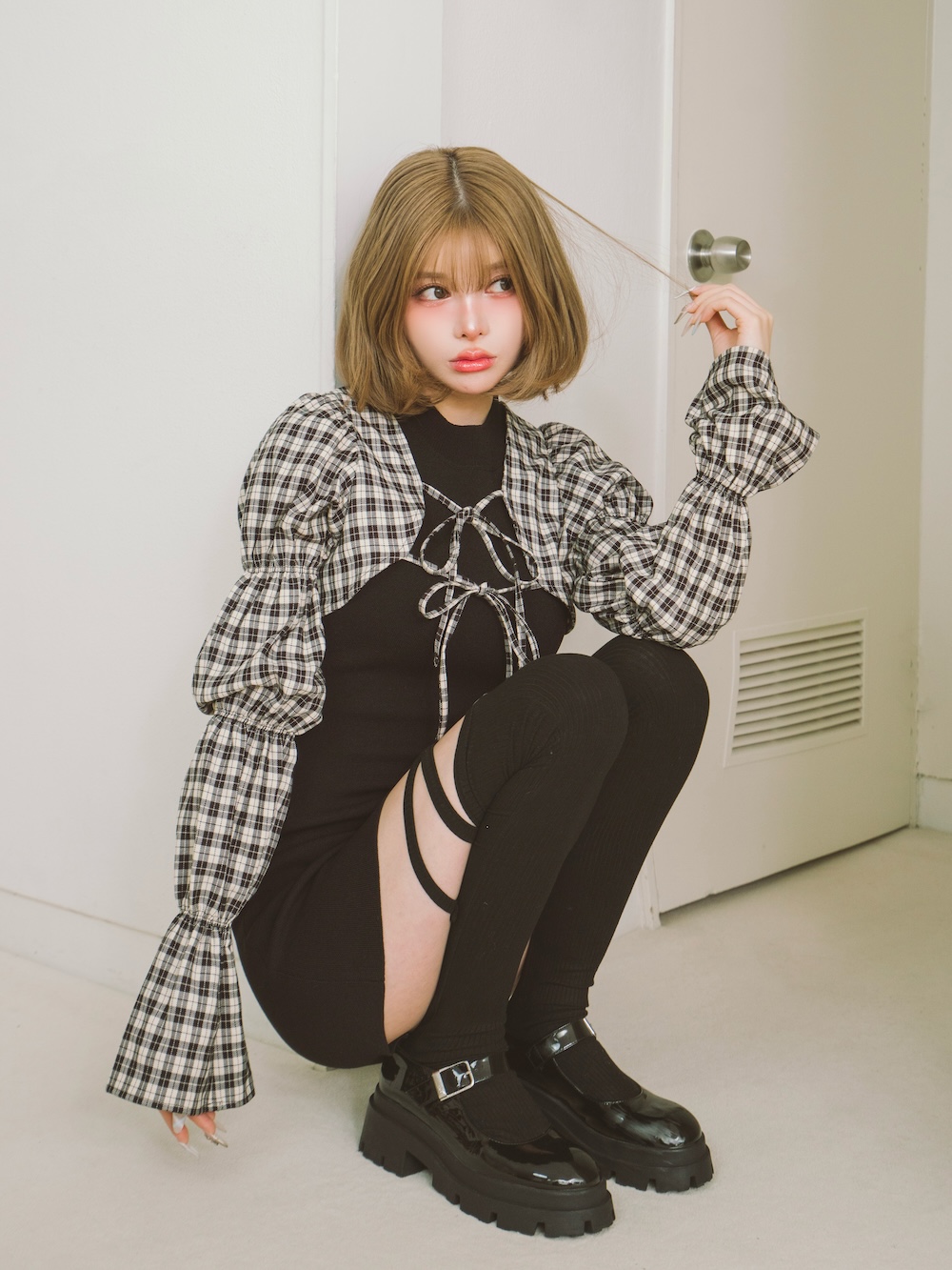 【極美品✨️】Darich ダーリッチ シャーリングボレロミニワンピース【完売品】 Darichダーリッチ シャーリングボレロミニワンピース