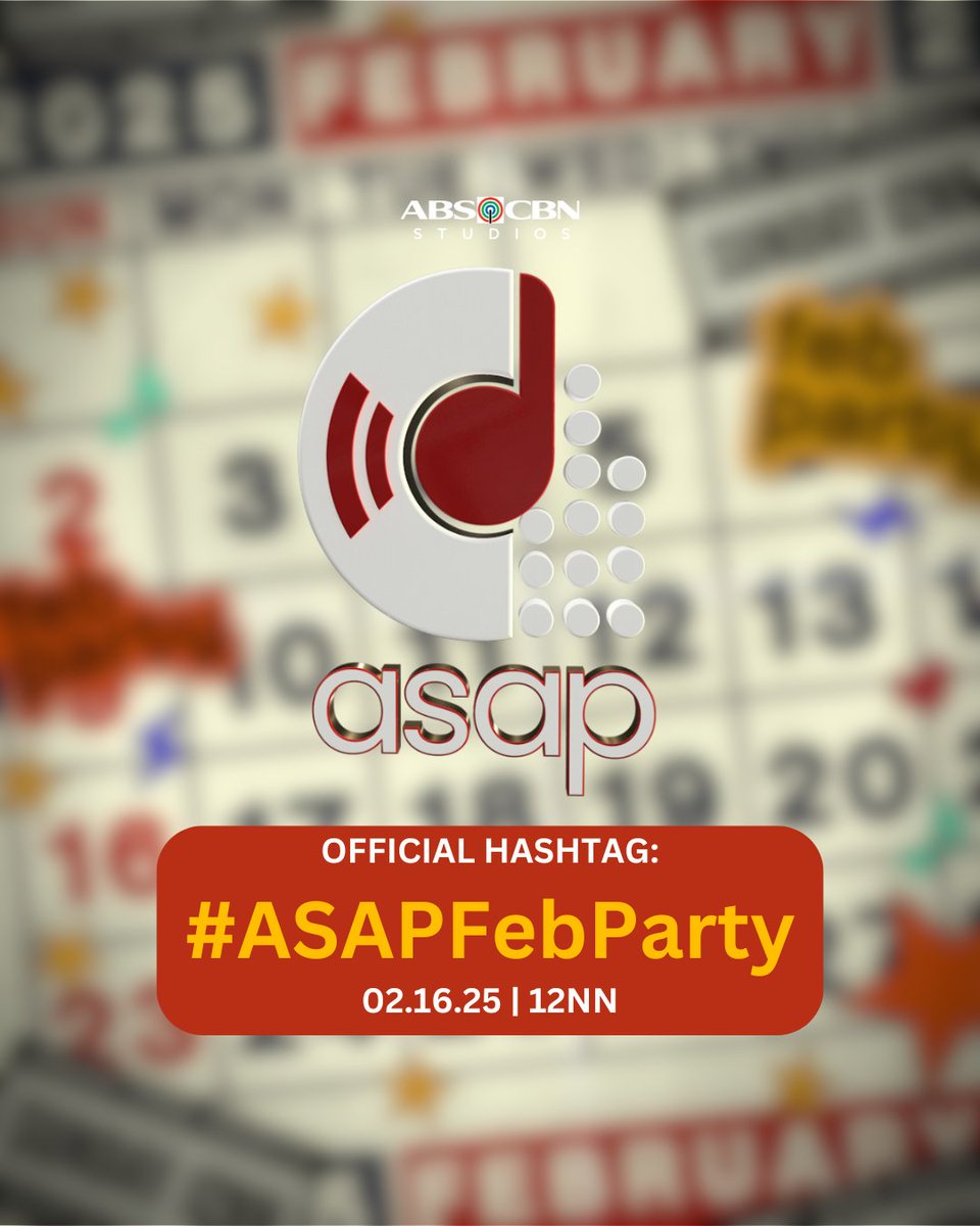 ASAPOfficial's tweet photo. Love, love, love this Sunday kaya maki-party sa #ASAP this afternoon by using hashtag, #ASAPFebParty! Tutok na! 🥳🥰 #ASAP30 https://t.co/xhEquYMyxc