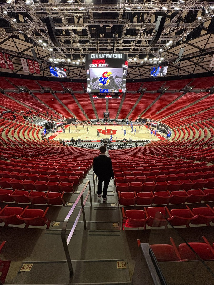 Shooting some photo and video of KU basketball here in Salt Lake City. #rockchalk