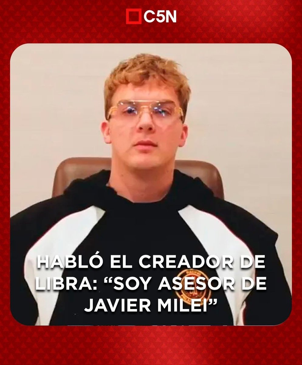 ⭕ Habló el creador de #LIBRA, la #cripto presidencial: “Soy asesor de Javier Milei”

💬 "Estoy trabajando con él y su equipo en una tokenización más grande y en cosas realmente geniales en Argentina", confesó.

Más info: qrcd.org/899i