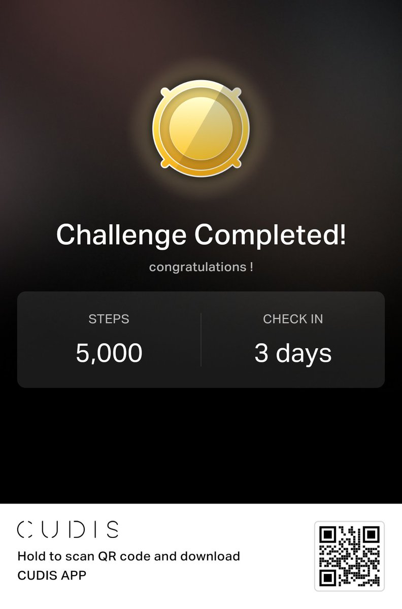 misteson3's tweet photo. 이벤트 3일차 (2/16)
@cudiswellness @SuperWalk_ #SuperWalk #CUDIS #MoveToEarn #Web3Fitness #WorkoutChallenge #NFT #GRND https://t.co/k88QJ4IgRA